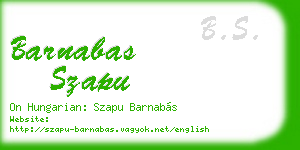 barnabas szapu business card